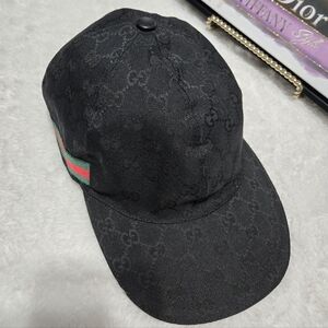 Gucci Sherry Line Black Hat EUC